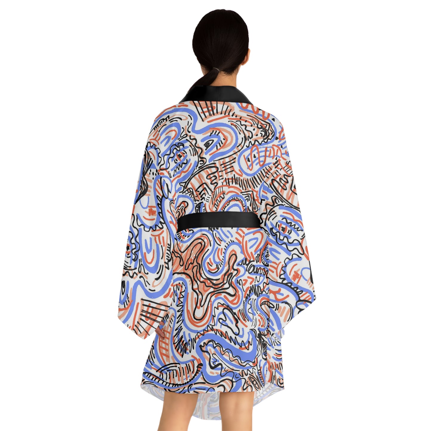 Graffiti Water Kimono Robe