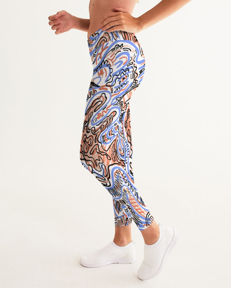 Graffiti Water Women's Leggings Side  View