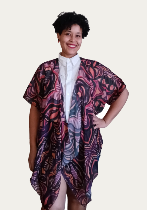 The Eye Draped Kimono Front