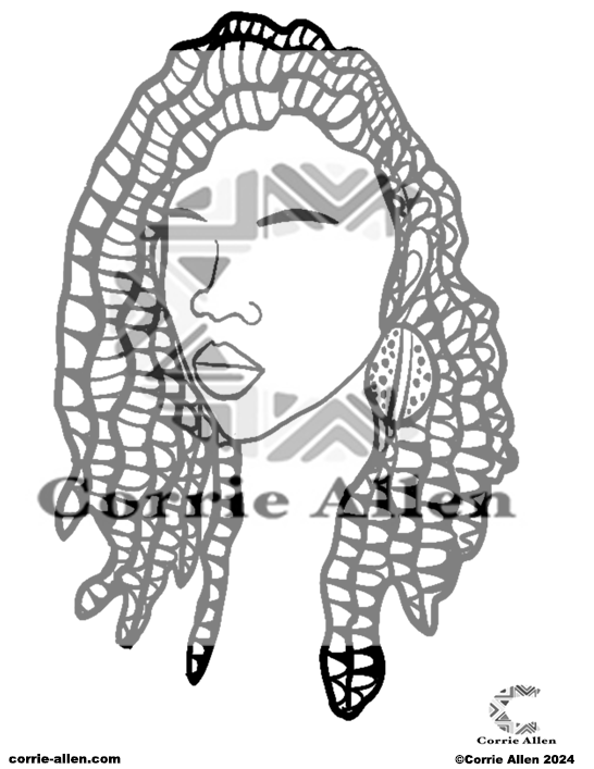 Locs Coloring Page