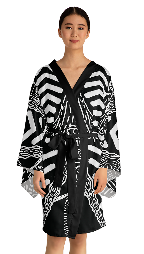 Wednesday Addams Kimono Robe Front