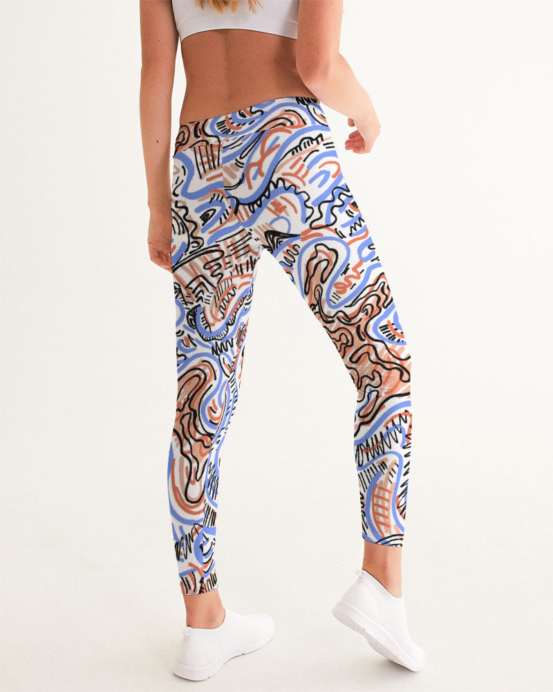 Graffiti Water Women's Leggings Back View